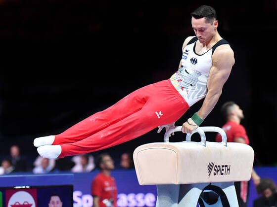 Andreas Toba Germany at the mens apparatus gymnastics final of the European Championships 2022 in Munich on 20 08 22 Munich Olympic Hall Bavaria Germany