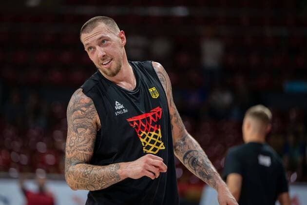 Basketball Munich 28 08 2022 World Cup European Qualifiers Germany GER Slovenia SLO Daniel Theis Germany, No 10 Training