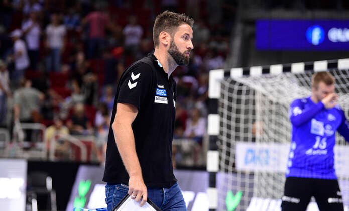 Coach Bennet Wiegert SC Magdeburg , Handball, Men, Supercup, SC Magdeburg vs THW Kiel, Season 2022 2023, 31 08 22 Düsseldorf PSD Bank Dome Nordrhein Westfalen Germany