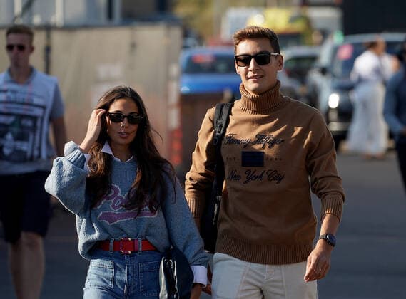 FORMULA 1 HEINEKEN DUTCH GRAND PRIX 2022 03 09 2022, Circuit Park Zandvoort, Zandvoort, FORMULA 1 HEINEKEN DUTCH GRAND PRIX 2022 , in the picture George Russell from Great Britain from Team Mercedes with girlfriend Carmen Montero in the paddock nordphotoxGmbHx xBratic nph00250