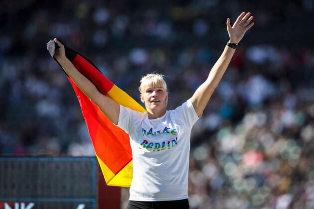 ISTAF 2022 Berlin, 04 09 2022 Discus thrower Nadine Mueller GER finishes her career at the ISTAF in Berlin ISTAF 2022 on 04 09 2022 at the Olympiastadion in Berlin GER Copyright: xBEAUTIFULxSPORTS AxelxKohringx