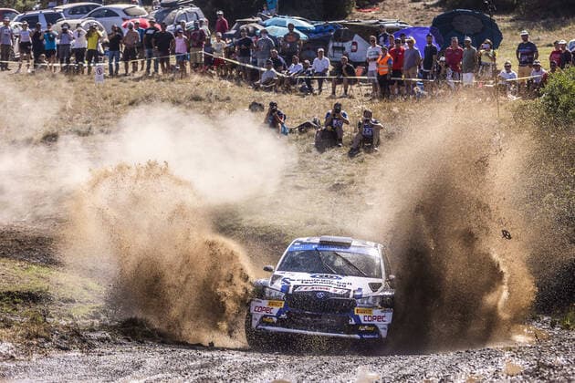 Bilder des Jahres 2022, Sport 09 September Sport Themen der Woche KW36 36 MARTINEZ Jorge (chl), ALVAREZ NICHOLSON Alberto (arg), Skoda Fabia Evo, action during the Acropolis Rally Greece 2022, 10th round of the 2022 WRC, Motorsport Rallye, WM World Rally Car Championship, from September 8 to 11, 2022 at Lamia, Greece - AUTO - WRC - ACROPOLIS RALLY GREECE 2022 DPPI Panoramic EKO_AcropolisRally2022_NK_1208