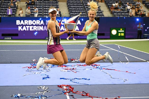 2022 US Open Woman s Doubles Final Barbora Krejcikova CZE and Katerina Siniakova CZE