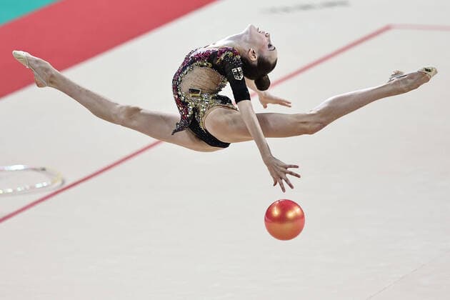 Darja Varfolomoeev, GER, during qualification at 2022 world championships in Sofia 14 09 2022