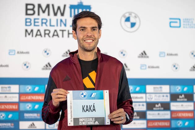 Former soccer player Kaka from Brazil at a press conference before his first BMW Berlin Marathon 2022 at the Hotel InterContinental Berlin on 23 09 22 PK BMW Berlin Marathon 2022