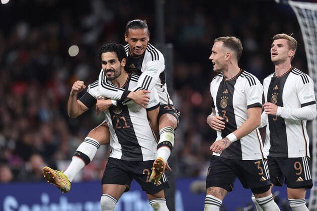 England gegen Deutschland 26. September 2022, London UEFA Nations League Liga A Gruppe 3 England gegen Deutschland Ilkay Gundogan (Deutschland) jubelt nach seinem ersten Tor Foto Charlotte Wilson Abseits London UK  Copyright: xCharlottexWilsonx xOffsidexOffside