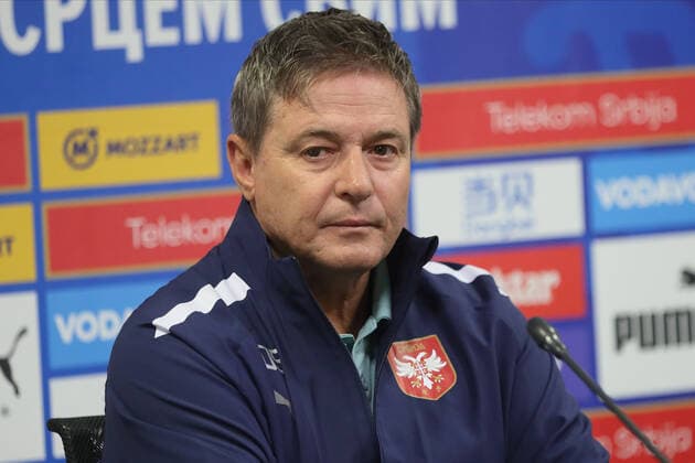SERBIA press conference, PK, Pressekonferenz DRAGAN STOJKOVIC PIKSI selektor i trener fudbalera reprezentacije Srbije pres konferencija u sportskom centru FSS, Stara Pazova 23.09.2022. godine Foto: Fudbal, Srbija, Pres konferencijaSERBIA FOOTBALL Stara Pazova Sports center Stara Pazova Serbia Copyright: xMarkoxMetlas xMNxPressx