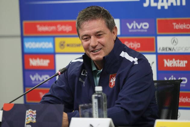 SERBIA press conference, PK, Pressekonferenz DRAGAN STOJKOVIC PIKSI selektor i trener fudbalera reprezentacije Srbije pres konferencija u sportskom centru FSS, Stara Pazova 23.09.2022. godine Foto: Fudbal, Srbija, Pres konferencijaSERBIA FOOTBALL Stara Pazova Sports center Stara Pazova Serbia Copyright: xMarkoxMetlas xMNxPressx
