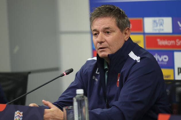 SERBIA press conference, PK, Pressekonferenz DRAGAN STOJKOVIC PIKSI selektor i trener fudbalera reprezentacije Srbije pres konferencija u sportskom centru FSS, Stara Pazova 23.09.2022. godine Foto: Fudbal, Srbija, Pres konferencijaSERBIA FOOTBALL Stara Pazova Sports center Stara Pazova Serbia Copyright: xMarkoxMetlas xMNxPressx