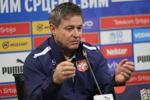 SERBIA press conference, PK, Pressekonferenz DRAGAN STOJKOVIC PIKSI selektor i trener fudbalera reprezentacije Srbije pres konferencija u sportskom centru FSS, Stara Pazova 23.09.2022. godine Foto: Fudbal, Srbija, Pres konferencijaSERBIA FOOTBALL Stara Pazova Sports center Stara Pazova Serbia Copyright: xMarkoxMetlas xMNxPressx