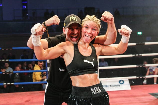 Boxing KUC Boxing, Falkensee, 08 10 2022 Nina Meinke GER Karina Szmalenberg Pol Falkensee Germany