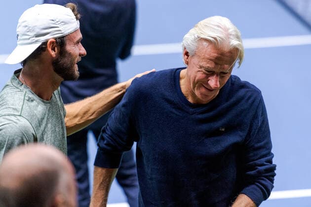 221018 Tommy Paul of USA and Björn Borg of Sweden during the Stockholm Open tennis tournament on October 18, 2022 in Stockholm Photo Johanna Wallen BILDBYRAN code JW JW0020 tennis stockholm open day 4 bbeng,  Copyright: JOHANNAxWALLEN BB221018JW116