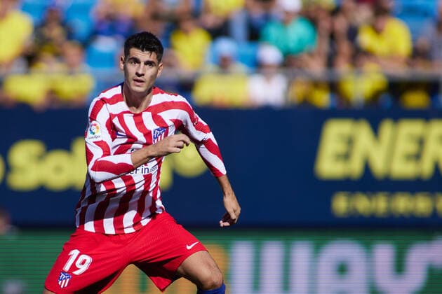 October 29, 2022, CADIZ, CADIZ, SPAIN: Alvaro Morata of Atletico de Madrid looks on during the spanish league, La Liga Santander, football match played between Cadiz CF and Atletico de Madrid at Nuevo Mirandilla stadium October 29, 2022, in Cadiz, Spain. CADIZ SPAIN - ZUMAa181 20221029_zaa_a181_019 Copyright: xJoaquinxCorcherox