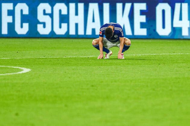 Maya Yoshida FC Schalke 04, 04 dissatisfied, disappointed disappointed after the game, GER, FC Schalke 04 vs SC Freiburg, Football, 1 Bundesliga, 12 Spieltag, Spielzeit 2022 2023, 30 10 2022, DFB DFL regulations prohibit any use of photographs as image sequences and or quasi video , GER, FC Schalke 04 vs SC Freiburg, Football, 1 Bundesliga, 12 Spieltag, Spielzeit 2022 2023, 30 10 2022, DFB DFL regulations prohibit any use of photographs as image sequences and or quasi video , Foto Eibner Pressefoto Gabriel Boia Gelsenkirchen Copyright: xGabrielxBoiax EP_EER
