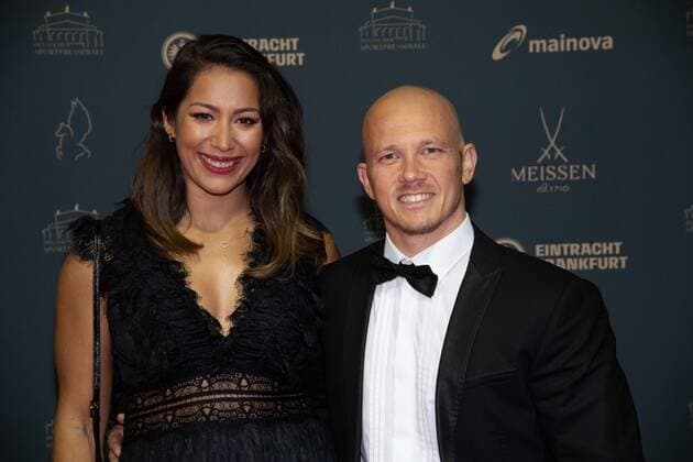 Fabian HAMBUECHEN with girlfriend Viktoria, red carpet, red carpet show, 40 German Sports Press Ball in the Alte Oper Frankfurt, 05 11 2022 Â