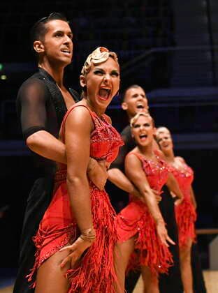 GER Dancing, German championship of the Latin formations 12 11 2022, ÖVB Arena Bremen, GER Dancing, German championship of the Latin formations, preliminary round, in the picture TSG Bremerhaven with the theme Time Machine nordphotoxGmbH xWitke nph00002