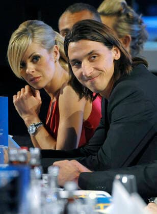 STOCKHOLM 2008 11 17 Inter Milans Swedish striker Zlatan Ibrahimovic and girlfriend Helena Seger arrive to the Swedish Soccer Award 2008 Gala dinner at the Globen Arena in Stockholm, Sweden, November 17, 2008 STOCKHOLM SWEDEN x10080x  Copyright: xFredrikxSandbergx xTTx SWEDISH SOCCER AWARD GALA