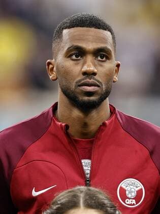 AL KHOR Abdulaziz Hatem of Qatar during the FIFA World Cup Qatar 2022 group A match between Qatar and Ecuador at Al Bayt Stadium on November 20, 2022 in Al Khor, Qatar AP Dutch Height MAURICE OF STONE FIFA World Cup Qatar 2022 2022 xVIxANPxSportx xMauricexvanxSteenxWKxIVx 458128179 originalFilename: 458128179.jpg