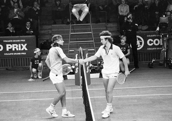 STOCKHOLM 1978 11 12 Björn Borg tv has lost to John McEnroe, USA, in the semi-finals of the Stockholm Open with the scores 6 3, 6 4 It is their first meeting and the first time Borg has lost to a younger opponent Stockholm Sweden TENNIS x53x  Copyright: xSven-ErikxSjöberg DN TTx BORG - MCENROE SO 1978