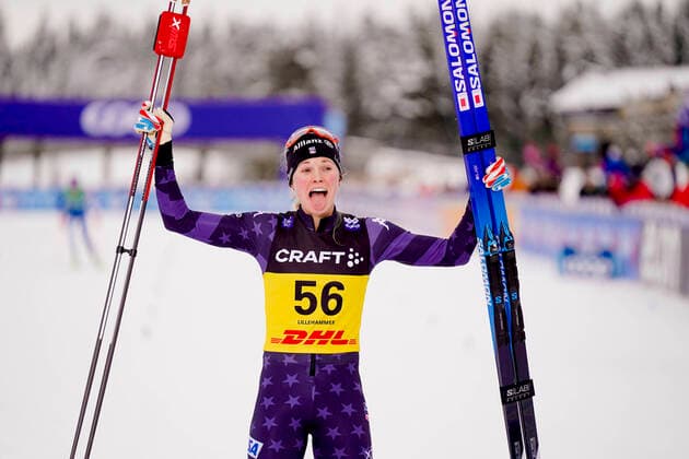 World Cup in Nordic events at Lillehammer Lillehammer 20221202 Jessie Diggins from the USA in the womens 10 km free technique in cross-country skiing at Lillehammer on Friday Photo Heiko Junge NTB Lillehammer Norway EDITORIAL USE ONLY RESTRICTED USE FOR BETTING COMPANIES  Copyright: xHeikoxJungex xNTBx