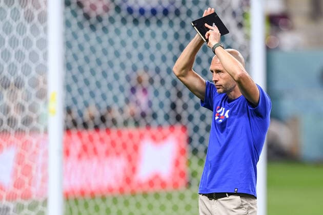 FOOTBALL World Cup 2022 Round of 16 Netherlands USA 03 12 2022 disappointment USA coach Gregg Berhalter