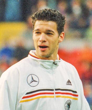 From international match season 1998 99 Germany Scotland 0 1 on 28 04 1999 in Weserstadion to Bremen In the photo Michael Ballack DFB Ers player