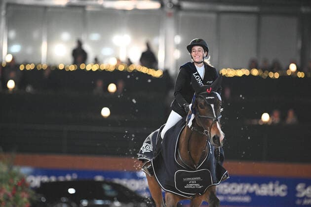 20221204 CSI5 W A Coruna Casas Novas A CORUNA, SPAIN DECEMBER 4 2022 Janne Friederike MEYER ZIMMERMANN of Germany riding Messi van T Ruytershof 5 at CSI5 W A Coruna Casas Novas on December 4, 2022 in A Coruna, A Coruna Galicia Spain