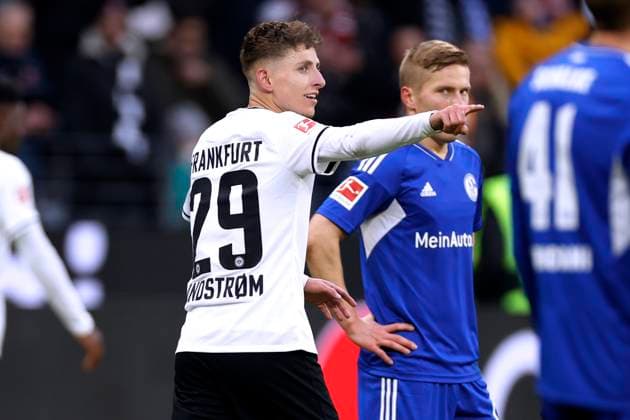 LINDSTROEM Jesper team Eintracht Frankfurt cheers after his goal to 1 0 Bundesliga DFL season 2022 2023 BL match Eintracht Frankfurt FC Schalke 04 3 0 on 21 01 2023 in Frankfurt DFL REGULATIONS PROHIBIT ANY USE OF PHOTOGRAPHS as IMAGE SEQUENCES and or QUASI VIDEO Copyright: xLacixPerenyix