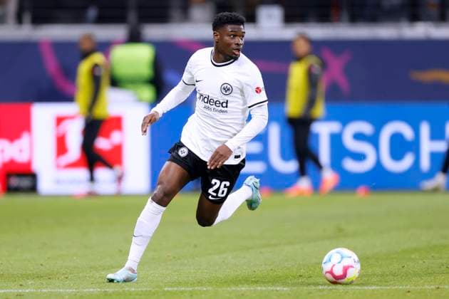 DINA EBIMBE Eric Team Eintracht Frankfurt Bundesliga DFL season 2022 2023 BL match Eintracht Frankfurt FC Schalke 04 3 0 on 21 01 2023 in Frankfurt DFL REGULATIONS PROHIBIT ANY USE OF PHOTOGRAPHS as IMAGE SEQUENCES and or QUASI VIDEO Copyright: xLacixPerenyix