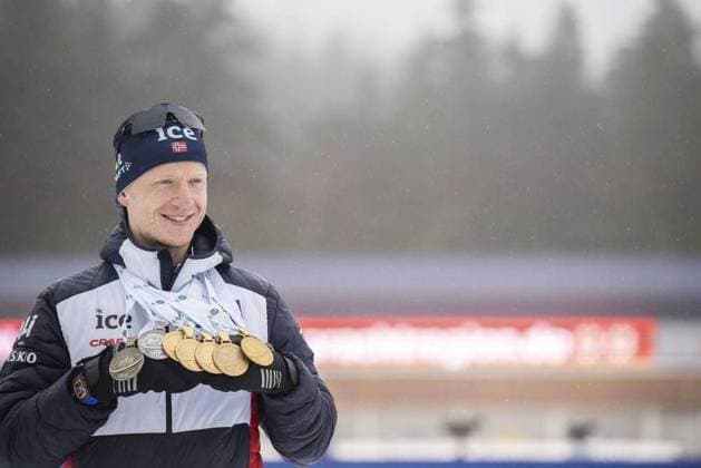<p>19 02 2023-Oberhof: 53. Biathlon-Weltmeisterschaften in der Lotto Thüringen Arena am Rennsteig Wettbewerb: Massenstart Männer über 15 km im Deutschland Thueringen Oberhof Copyright: SaschaxFromm