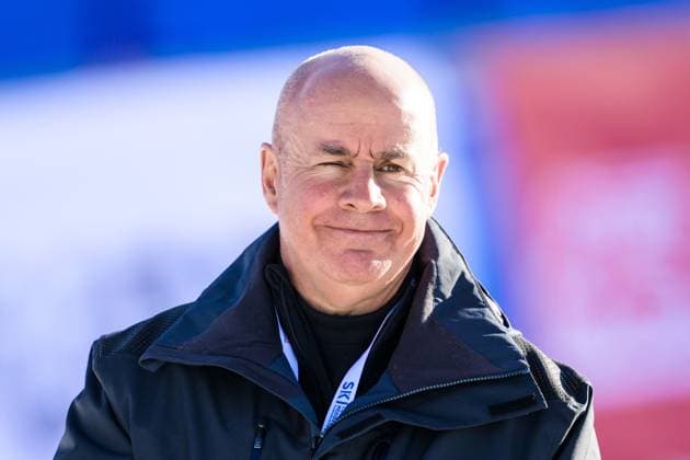 230219 Johan Eliasch, president of the International Ski Federation, at the medal ceremony for mens slalom during day 14 of the 2023 FIS Alpine World Ski Championships on February 19, 2023 in Courchevel Photo Joel Marklund BILDBYRAN code JM JM0429 bbeng alpint alpine skiing 2023 fis alpine world ski championships alpine world championship alpine world championship 2023 slalom slalam FIS chairman,  Copyright: JOELxMARKLUND BB230219JM077