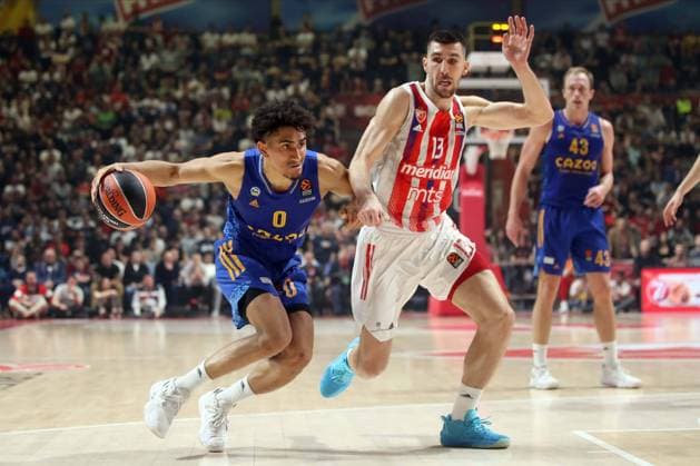 Basketball Belgrade 24 02 2023 Euroleague Regular Season 2022 2023 Red Star Belgrade Alba Berlin Maodo Lo Alba Berlin, No 00 Ognjen Dobric Belgrade, No 13