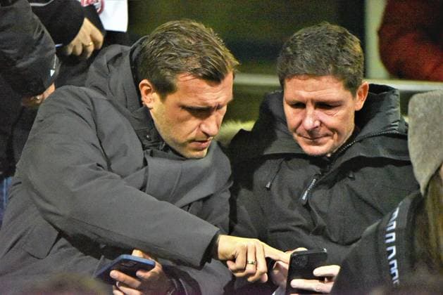 03 03 2023 Frankfurt am Main, Stadion am Brentanobad Women , Bundesliga, Season 2022 2023 Eintracht Frankfurt Women SC Freiburg Head Coach Oliver Glaser Eintracht Frankfurt and Oliver Markus Krösche Board Eintracht Frankfurt