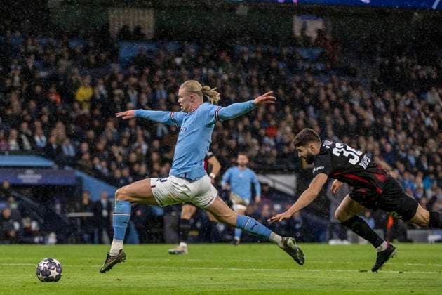 Bilder des Jahres 2023, Sport 03 März Sport Themen der Woche KW11 Sport Bilder des Tages Manchester, England, 14th March 2023: Erling Haaland of Manchester City in action during the UEFA Champions League round of 16 leg two match between Manchester City and RB Leipzig at Etihad Stadium on March 14, 2023 in Manchester, United Kingdom. (Photo by Richard Callis SPP) (Richard Callis SPP) Copyright: xRichardxCallis SPPx spp-en-RiCa-RC3_M.City_Leipzig_14Mar2023_RC-96698