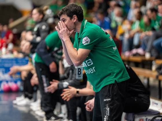 Nico Kiener, head coach Frisch Auf women gives loud instructions, Frisch Auf Goeppingen vs 1 FSV Mainz 05, handball, women, 2 Bundesliga, 19 03 2023 EIBNER Michael Schmidt Frisch Auf Goeppingen vs 1 FSV Mainz 05, handball, women, 2 Bundesliga, 19 03 2023 Goeppingen Copyright: xEIBNER MichaelxSchmidtx EP_MST