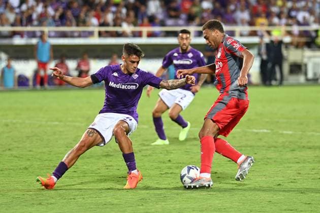 italian soccer Serie A match - ACF Fiorentina vs US Cremonese Dessers (Cremonese) in action during ACF Fiorentina vs US Cremonese, italian soccer Serie A match in Florence, Italy, August 14 2022 Florence Artemio Franchi stadium Italy Copyright: xGianlucaxRiccix xLiveMediax LPS_655628