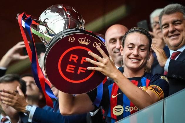 Alexia Putellas FC Barcelona Fem during a Liga F match between FC Barcelona Femeni and Sporting Club de Huelva at Estadi Johan Cruyff, in Barcelona, Spain on April 30, 2023 Photo Felipe Mondino Copyright: x@FELIPExMONDINOx