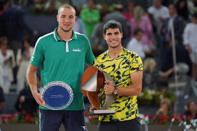 Carlos Alcaraz SPA vs Jan Lennard Struff GER Final Masters Series Mutua Madrid Open 2023 in Madrid on 07 May 2023 Cordon Press