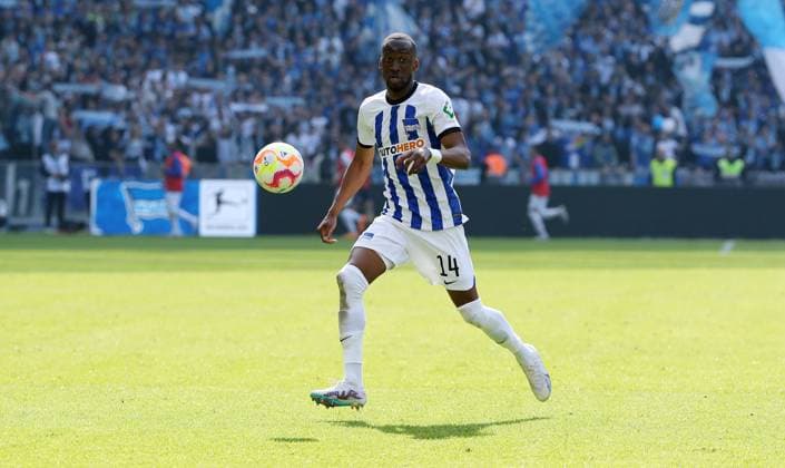 Dodi Lukebakio single image crop action sports football soccer DFL Bundesliga men 33 matchday season 2022 2023 20 05 2023 Hertha BSC Berlin vs VfL Bochum DFL regulations prohibit any use of photographs as image sequences and or quasi video