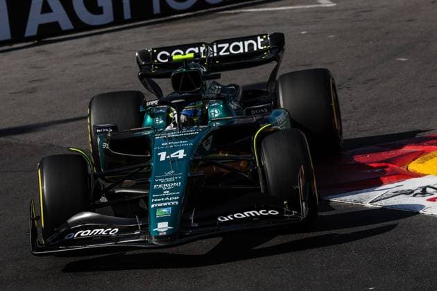 14 Fernando Alonso (ESP, Aston Martin Aramco Cognizant F1 Team), F1 Grand Prix of Monaco at Circuit de Monaco on May 26, 2023 in Monte-Carlo, Monaco. (Photo by HOCH ZWEI Italy Photo Press) (Verwendung nur in Deutschland - GERMANY ONLY) *** 14 Fernando Alonso ESP, Aston Martin Aramco Cognizant F1 Team , F1 Grand Prix of Monaco at Circuit de Monaco on May 26, 2023 in Monte Carlo, Monaco Photo by HOCH ZWEI Italy Photo Press Use only in Germany GERMANY ONLY