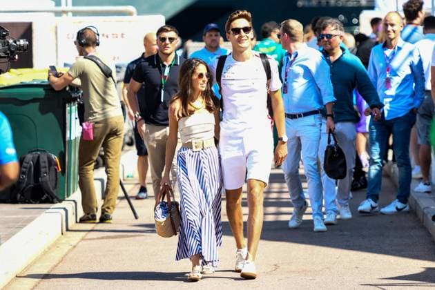 Formula 1 GP Monaco Saturday 27 05 2023 George Russell GBR Mercedes AMG F1 Team with girlfriend Carmen Montero Formula 1 GP Monaco Saturday 27 05 2023 Copyright: xBEAUTIFULxSPORTS Erlhofx