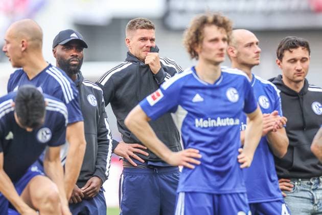 27 05 2023, football, season 2022 2023, 1 Bundesliga, 34 match day, RB Leipzig FC Schalke 04, Simon Terodde FC Schalke 04 cry Leipzig Red Bull Arena Saxony Germany xRHR PHOTO TRx Copyright: RHR-FOTOx RHR-FOTO TR