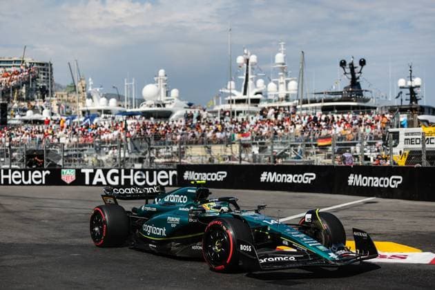 14 Fernando Alonso (ESP, Aston Martin Aramco Cognizant F1 Team), F1 Grand Prix of Monaco at Circuit de Monaco on May 27, 2023 in Monte-Carlo, Monaco. (Photo by HOCH ZWEI Italy Photo Press) (Verwendung nur in Deutschland - GERMANY ONLY) *** 14 Fernando Alonso ESP, Aston Martin Aramco Cognizant F1 Team , F1 Grand Prix of Monaco at Circuit de Monaco on May 27, 2023 in Monte Carlo, Monaco Photo by HOCH ZWEI Italy Photo Press Use only in Germany GERMANY ONLY