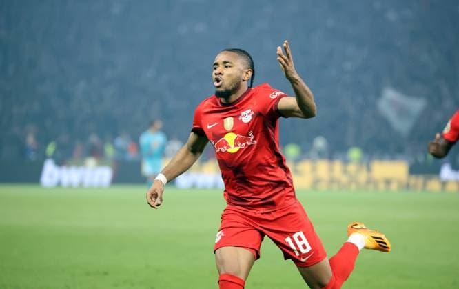 03 06 23 DFB Pokal final RB Leipzig Eintracht Frankfurt Germany, Berlin, 03 06 2023, football, DFB Pokal, final, RB Leipzig Eintracht Frankfurt Christopher Nkunku RB Leipzig cheer goal 1 0 Nkunku