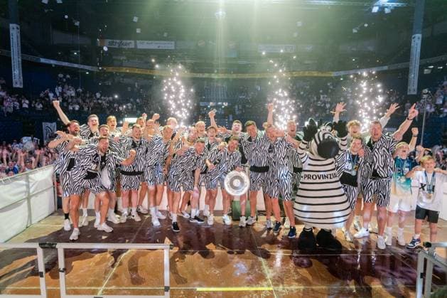 Champion party THW Kiel THW Kiel celebrates its 23 German Handball Championship Kiel Schleswig Holstein Germany