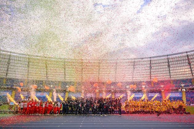 230625 Winning teams of the team athletics during day 4 of the European Games on June 25, 2023 in Katowice Teams of Poland, Italy and Germany Photo Jesper Zerman BILDBYRAN COP 234 JZ0383 friidrott athletics friidrett europeiska spelen 2023 european games 2023 europeiska spelen european games 4 bbeng  Copyright: JESPERxZERMAN BB230625JZ135