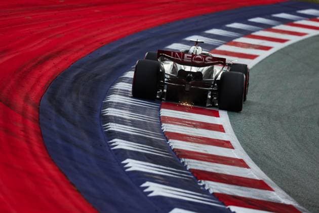 63 RUSSELL George (gbr), Mercedes AMG F1 Team W14, action during the 2023 Formula 1 Rolex Grosser Preis von Osterreich, 2023 Austrian Grand Prix, 9th round of the 2023 Formula One World Championship, WM, Weltmeisterschaft from June 30 to July 2, 2023 on the Red Bull Ring, in Spielberg, Austria  Copyright: xFlorentxGooden DPPI IPAxSportx x xIPAxSportx 0 IPA_IPA38977884