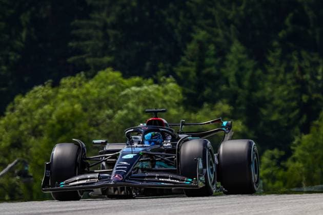 63 RUSSELL George (gbr), Mercedes AMG F1 Team W14, action during the 2023 Formula 1 Rolex Grosser Preis von Osterreich, 2023 Austrian Grand Prix, 9th round of the 2023 Formula One World Championship, WM, Weltmeisterschaft from June 30 to July 2, 2023 on the Red Bull Ring, in Spielberg, Austria Copyright: xDppi DPPI IPAxSportx xipa-agencyx xIPAxSportx 0 IPA_IPA38983870