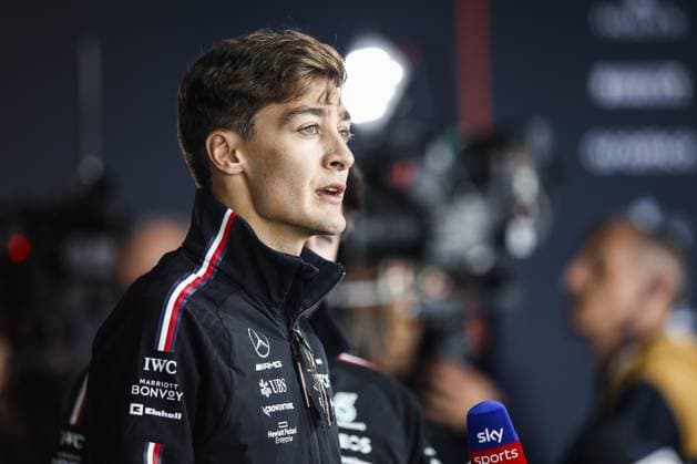 RUSSELL George (gbr), Mercedes AMG F1 Team W14, portrait during the 2023 Formula 1 Aramco British Grand Prix, 10th round of the 2023 Formula One World Championship, WM, Weltmeisterschaft from July 7 to 9, 2023 on the Silverstone Circuit, in Silverstone, United Kingdom Copyright: xXavixBonilla DPPI IPAxSportx xipx xIPAxSportx 0 IPA_IPA39081702
