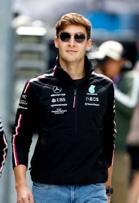 RUSSELL George (gbr), Mercedes AMG F1 Team W14, portrait during the 2023 Formula 1 Aramco British Grand Prix, 10th round of the 2023 Formula One World Championship, WM, Weltmeisterschaft from July 7 to 9, 2023 on the Silverstone Circuit, in Silverstone, United Kingdom  Copyright: xDppi DPPI IPAxSportx xipa-agencyx xIPAxSportx 0 IPA_IPA39085613